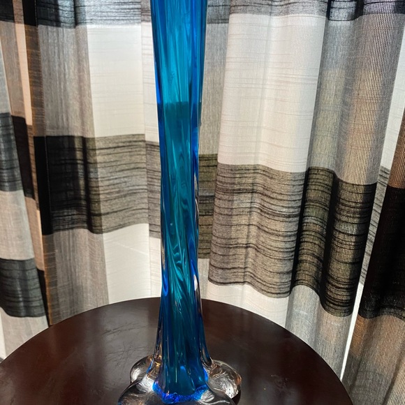 Action International vintage cobalt art glass vase